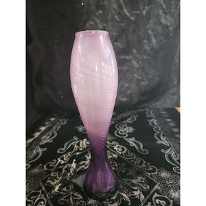MCM Purple Handcrafted Bud Vase,JAPAN Art Glass, Excellent
